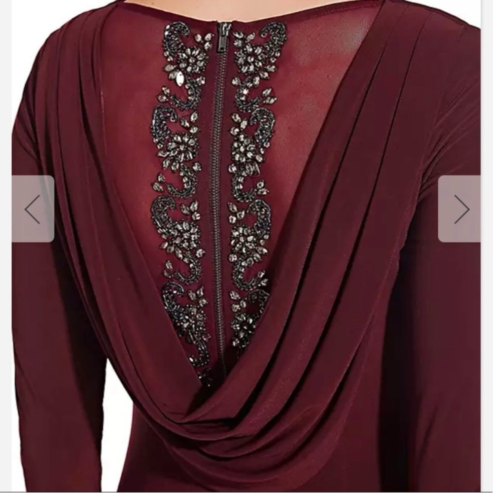 Adrianna Papell Gown Burgundy - Maternity Dress - Picture 3 of 6